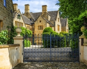 high net worth home with gates